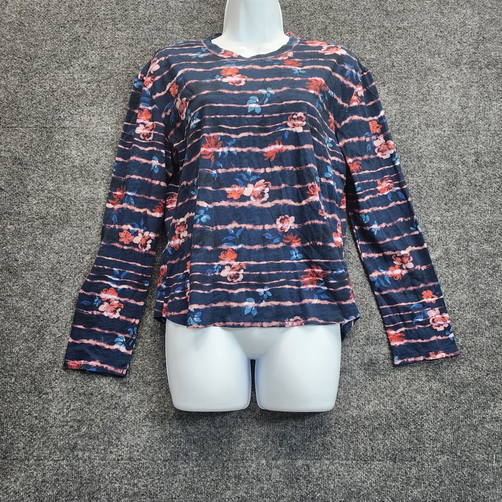 NWT Joe's Jeans Floral Waves Womens Coastal Boho Cottagecore Cotton Top Size M
